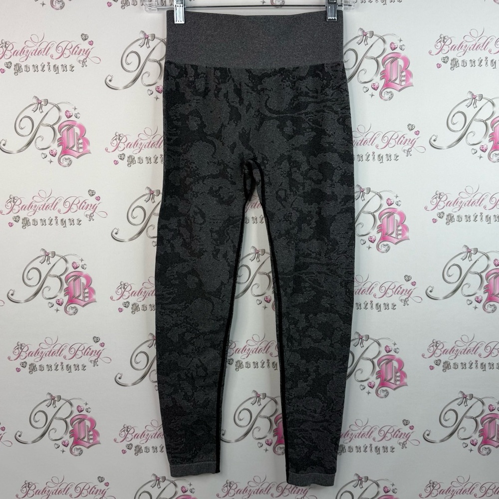 Scrunch bum leggings tights camo camouflage Women's Patterned Leggings - Gray